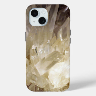 Coque Pour iPhone 15 Énergie Élégante Graphique Quartz Clair