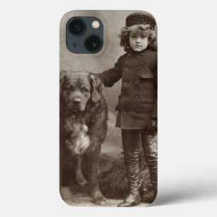iPhone 13 Coque Enfant avec le chien, C1885