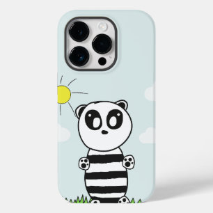 Coque Pour iPhone 14 Pro Enfant panda Ornement en céramique