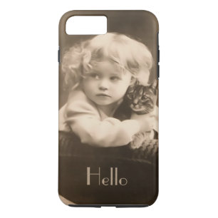 Etui iPhone Case-Mate Enfant vintage et cas plus de l'iPhone 7 de sépia