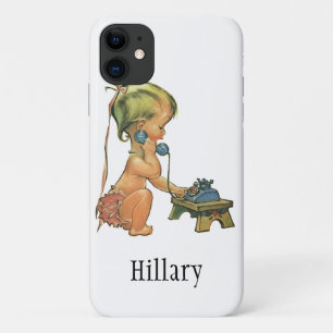 Case-Mate iPhone Case Enfant Vintage Mignonne Fille Blonde Parlant sur u