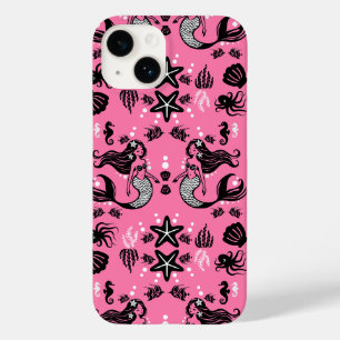 Coque Pour iPhone 14 Enfants Sirène Rose