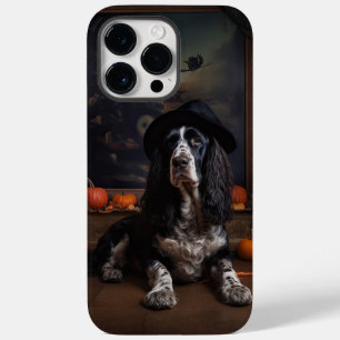 Coque Pour Pour iPhone 14 Pro Max English Cocker Spaniel Citrouilles Halloween Épouv