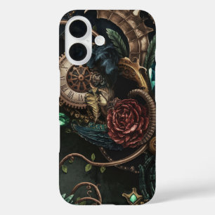 Coques iPhone 16 Engrenages, fleurs et fusion d'Imaginaires