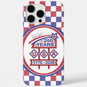 Coques iPhone 16 Pro Max Enseigne de marquise rétro USA 250e anniversaire 1