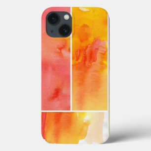 Etui iPhone 13 Ensemble d'aquarelle abstraite peint à la main