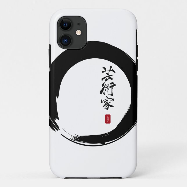 Coques Case-Mate iPhone Enso Circle et Calligraphie artistique (Dos)