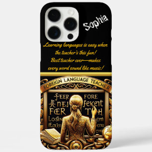 Coques iPhone 16 Pro Max Enthousiaste Enseignant Langue Étrangère
