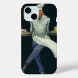 Coque Pour iPhone 15 Entreprise alimentaire vintage, boulanger avec des