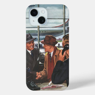 Coque Pour iPhone 15 Entreprise vintage, personnel au comptoir des serv