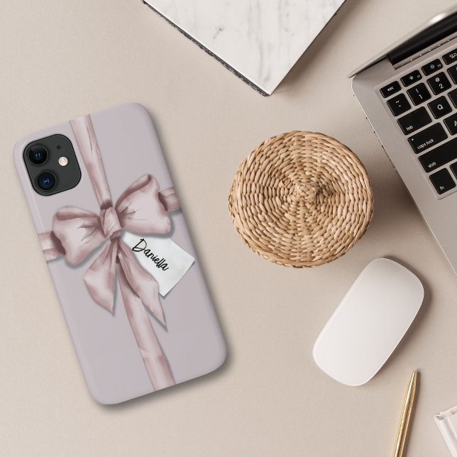 Coques Case-Mate iPhone Enveloppé dans un arc rose (Créateur téléchargé)