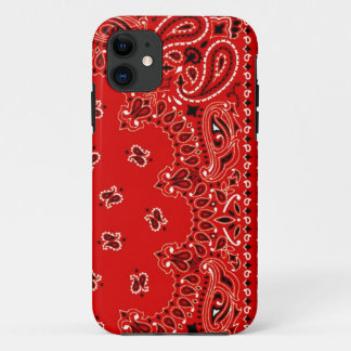 Coque Case-Mate Pour iPhone Enveloppe occidentale rouge de tissu d'écharpe de