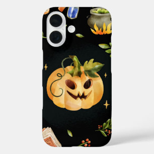 Coques iPhone 16 Éperon citrouille - Halloween Éffrayant