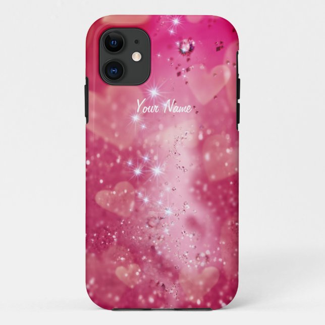 Coques Case-Mate iPhone Épersion de coeur cerise -Personnaliser (Dos)
