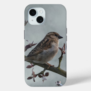 Coque Pour iPhone 15 Épervier sur la photo de branche