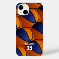 équipe de basket orange bleu couleurs filles garço