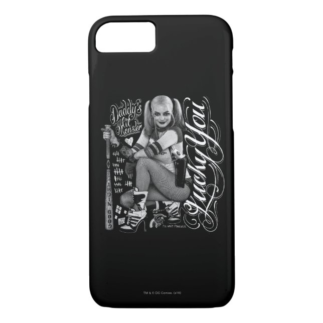 Coques Case-Mate iPhone Équipe de suicide | Harley Quinn Typographie (Dos)