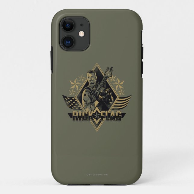 Coques Case-Mate iPhone Équipe de suicide | Insigne Drapeau Rick (Dos)