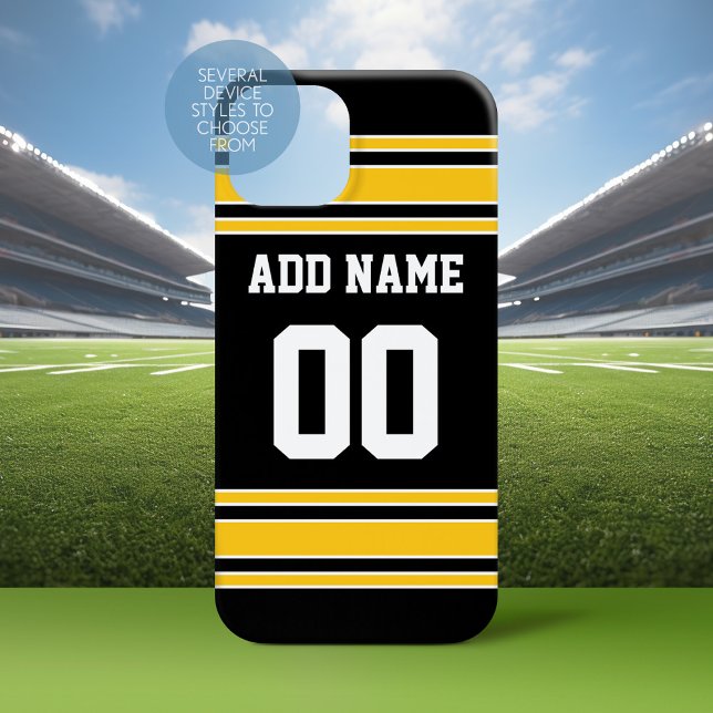 Coques Case-Mate iPhone Équipe Jersey avec nom et numéro personnalisés (Personalized Phone Case with a Football Jersey Stripe Design)