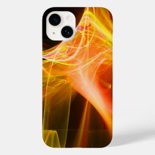 COQUE POUR iPhone 14 ÉQUIPES FRACTALES EN ORANGE JAUNE ROUGE