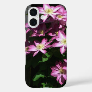Coques iPhone 16 Escalade Clematis Fleurs de printemps violettes