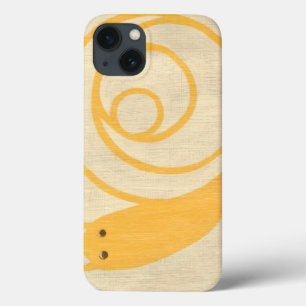 Etui iPhone Case-Mate Escargot jaune sur l'arrière - plan crème