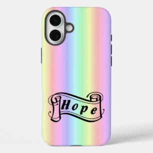 Coques iPhone 16 Plus Espoir sur arc-en-ciel