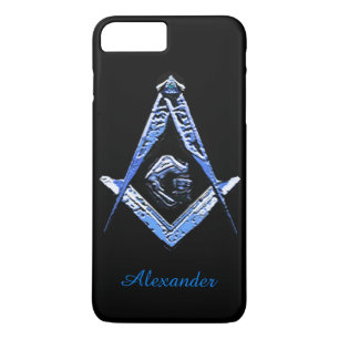 Coque iPhone 8 Plus/7 Plus Esprit maçonnique (bleu)
