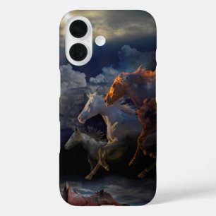 Coques iPhone 16 Esprits de Cheval Sauvage "COURT JUSQU'À DEMAIN"