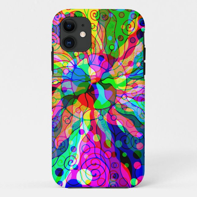 Coques Case-Mate iPhone Esquisse Imaginaire Art - Neon Abstrait Maj 1 (Dos)