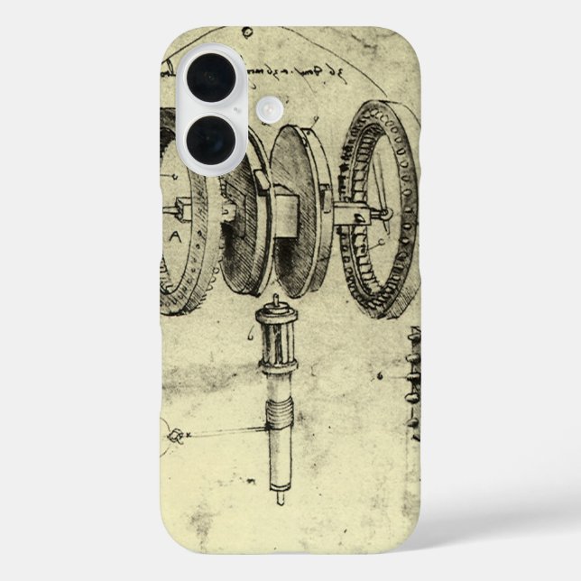 Coques Case-Mate iPhone Esquisse technique de Leonardo da Vinci d'une roue (Verso)