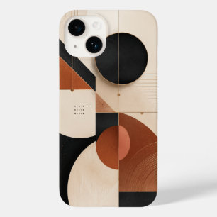 Coque Pour iPhone 14 Esthétique Géométrique Neutre de Luxe