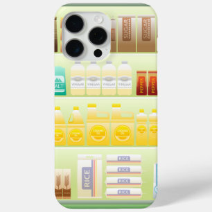 Coque iPhone 15 Pro Max étagère de supermarché café grains de thé