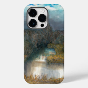 Coque Pour iPhone 14 Pro étang d'automne