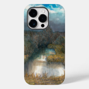 Coque Pour iPhone 14 Pro étang d'automne