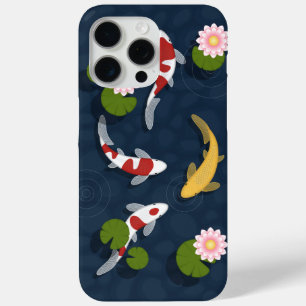 Coque iPhone 15 Pro Max Étang japonais de poissons Koi