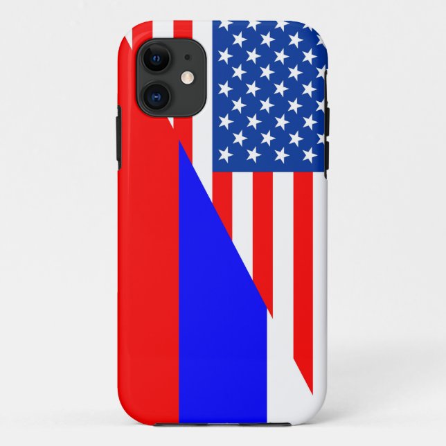 Coques Case-Mate iPhone etat-unis russie demi-drapeau états-unis (Dos)