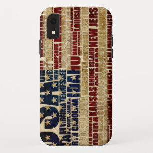 Case-Mate iPhone Case États-Unis et leurs États fédéraux en étoiles et b