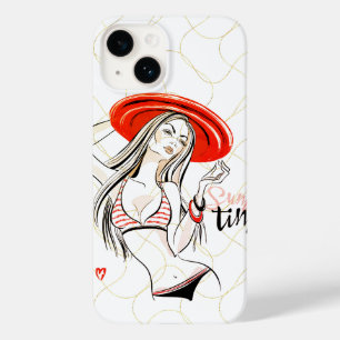 Coque Pour iPhone 14 Été de fille chaude