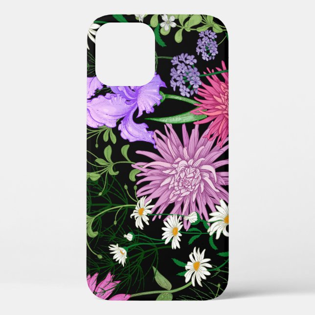 Coques Case-Mate iPhone Eté Fleurs sauvages Croquis sans couture (Verso)