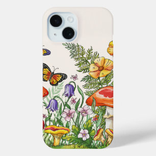 Coque Pour iPhone 15 Été Fleurs Téléphone Case