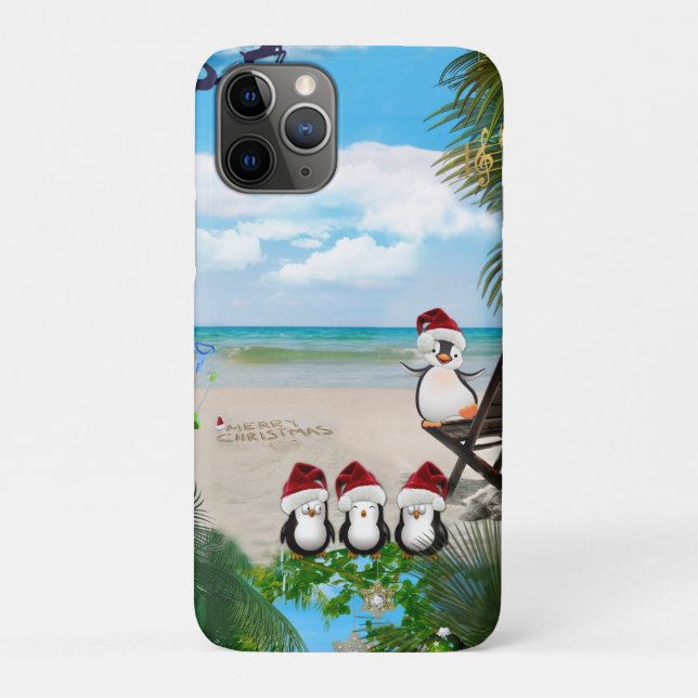Coques Case-Mate iPhone Été Noël bébé sur la plage répéter Design (Dos)