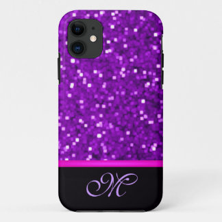Coques Pour iPhone Étincelle Girly Bling de maman de monogramme