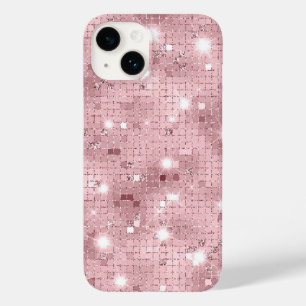 Coque Pour iPhone 14 Étincelle Rose de luxe