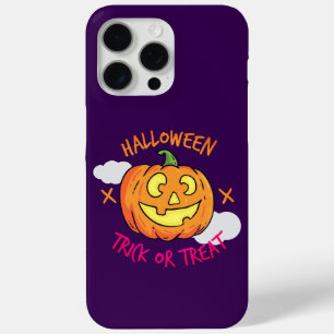 Coque iPhone 15 Pro Max Étiquette de citrouille d'Halloween pour le tour o