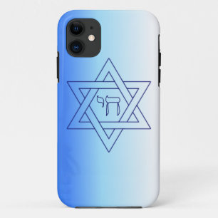 Coque Case-Mate Pour iPhone Étoile de David juive Chai hébreu