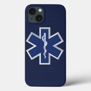 iPhone 13 Case Étoile de l'infirmier SME de la vie sur la fibre