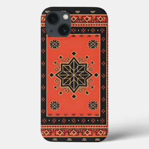 Case-Mate iPhone Case Étoile tribale géométrique cramoisie et obsidienne