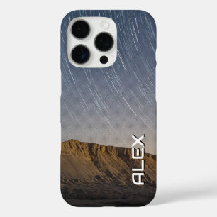 Coques iPhone 16 Pro Étoiles d'exposition sur la montagne - Ciel noctur