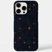 Étoiles d'or noir foncé et moisi nuit ciel